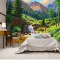 Photo Wallpaper Mountain Landscape, Forest, River, Nature Wall Mural  Room Wall Decor