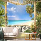Photo Wallpaper Terrace with Sea View, Nature, Sea, Beach, Nature Wall Mural Room Decor