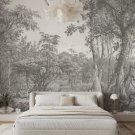 Photo Wallpaper Vintage Style, Black And White Jungle, Nature, Wall Mural Room Home Decor