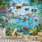 Wall Mural Birds of the Jungle, Jungle, Birds, Parrot, Animal, Photo Wallpaper Kids, Children's Room