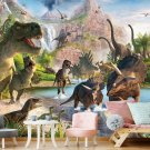 Wall Mural Jurassic Park, Dinosaur Species Photo Wallpaper Children's, Kids Room
