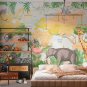 Wall Mural Children's World Map, Various Animals, Photo Wallpaper Room Home Decor