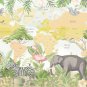 Wall Mural Children's World Map, Various Animals, Photo Wallpaper Room Home Decor