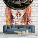 Wall Mural Mysterious Girl, Graffiti on the Wall, Photo Wallpaper Room Home Decor