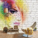 Wall Mural Graffiti The Face of the Girl on the Wall Photo Wallpaper Room Home Decor