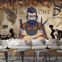 Photo Wallpaper Salon Barber Shop Wall Mural Modern Decor