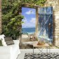 Photo Wallpaper Vintage Style, Open Door House With Sea View Wall Mural Room Home Decor