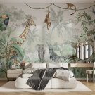 Photo Wallpaper Animals in the Jungle Wall Mural Kids, Children's Bedroom Home Decor