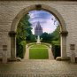 Wall Mural Arch with a View of the Ancient Castle, Photo Wallpaper Room Decor