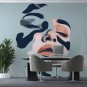 Wall Mural Abstract Lady Face, Photo Wallpaper for Room Home Decor