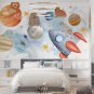 Wall Mural Animal Adventures in Space, Photo Wallpaper for Kids Bedroom Home Decor