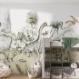 Wall Mural Dinosaur World in Watercolor Style, Photo Wallpaper for Kids Bedroom Home Decor