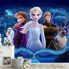 Wall Mural Disney, Frozen, Anna, Elsa, Olaf, Princess, Movie, Photo Wallpaper for Kids Room Decor