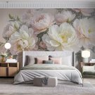 Photo Wallpaper Flowers, Bouquet of Peonies in Delicate Tones, Wall Mural for Room Decor