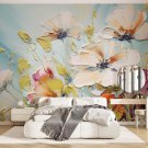 Photo Wallpaper Abstract Colorful Flowers, Wall Mural for Room Home Decor, Murals