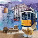 Photo Wallpaper Rhythm of the City, Crossroad, Vintage Tram, Old Architecture, Wall Mural for Room