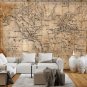 Photo Wallpaper Ancient World Map, Wall Mural for Room Home Decor, Murals