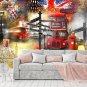 Photo Wallpaper Collage, Great Britain, London, Red Bus, Wall Mural for Room Home Decor, Murals