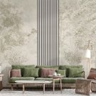 Wall Mural Panels with Fragments of the Misty Forest, Photo Wallpaper for Room Home Decor, Murals