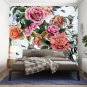 Wall Mural Floral Ornament, Roses, Flowers, Buds, Photo Wallpaper for Room Home Decor, Murals