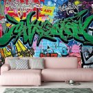 Wall Mural Colorful Graffiti, Street Wall Graffiti, Photo Wallpaper for Kids Room Decor