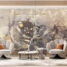 Wall Mural Collage, African Style, Girl Face, Savannah, Photo Wallpaper for Room Decor, Murals