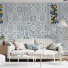 Wall Mural Patterned Design with Fruit Elements, Photo Wallpaper for Room Home Decor, Murals