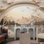 Wall Mural Landscape Through Arch, Forest, River, Mountains, Photo Wallpaper for Room Decor, Murals