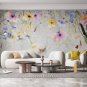 Wall Mural Watercolor, Colorful Flower Arrangement, Photo Wallpaper for Room Home Decor, Murals