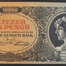 1946 Hungary 10000 Mil Pengo Banknote, Bank, Paper Money, Paper Money Hungary, World Money