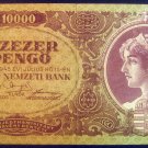 1945 Hungary 10000 Pengo Banknote, Bank Note, Paper Money, Hungarian Currency, World Money