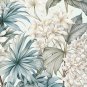 Wall Mural Tropical Flowers and Leaves Close Up, Photo Wallpaper for Room Home Decor, Murals