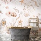 Wall Mural Watercolor Painting of Marine Life, Photo Wallpaper for Room Decor, Murals