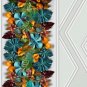 Wall Mural Exotic Leaves with Geometric Pattern, Photo Wallpaper for Room Decor, Murals