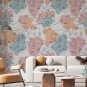 Wall Mural Contours of Women's Faces with Multicolored Paints, Photo Wallpaper for Room Decor