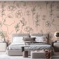 Wall Mural Drawn Outlines of Women's Faces, Photo Wallpaper for Room Home Decor, Murals