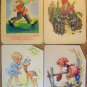 Vintage German Postcards - Illustrated for Children 1930-40's Postcard, lot of 24pcs