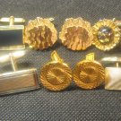 Vintage Cufflinks Gold Plated 6 pairs 1950-70's