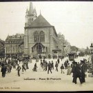 Vintage Postcard Swiss - Architecture of Lausanne, Place St. François, post card 1900's