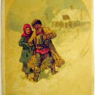 Vintage Postcard Imperial Russia New Year Celebrations, post card 1900's