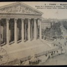 Vintage Postcard France, Paris - Madeleine, post card 1913