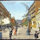 Vintage Postcard Barcelona - Rambla of Catalonia, Spain post card 1922