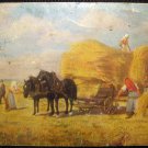 Vintage Postcard Imperial Russia - Peasants in the Field, post card 1900's