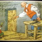 Vintage Soviet USSR Postcard, The Tale Golden Key, Buratino, Pinocchio, post card 1956