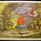 Vintage Soviet USSR Postcard, The Tale Golden Key, Buratino, Pinocchio, Russian post card 1955