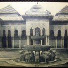 Vintage Spain Postcard, Granada - Alhambra, Patio de los Leones, Courtyard of the Lions 1900's