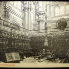 Vintage Spain Postcard, Malaga - Coro de la Catedral, Cathedral Choir, post card 1900's