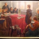 Vintage Russian Postcard, Admission to the Komsomol, Artist S. Grigoriev, Soviet post card 1961