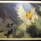Vintage Soviet Postcard, Wooden Eagle, Russian Folk Tales, post card 1956
