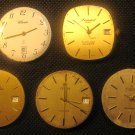 Lot 5pcs, Vintage  = SWISS = Movement Quartz, Men's Wrist Watch for parts and restoration 1980s
